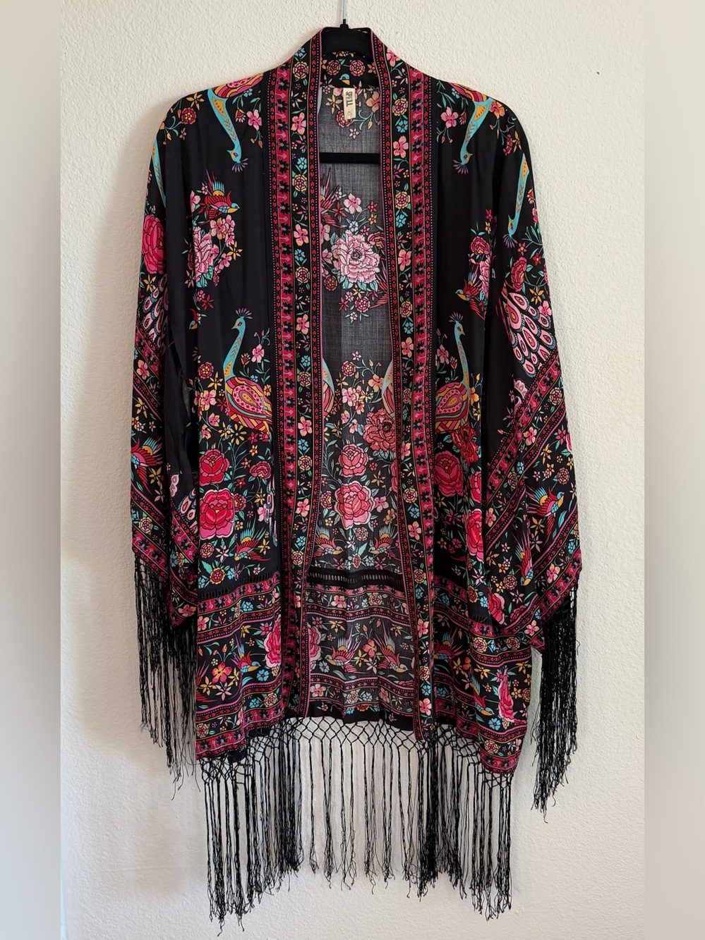 Spell Hotel Paradiso Tassel Kimono Jet OS ✨ Rare Archive 2015